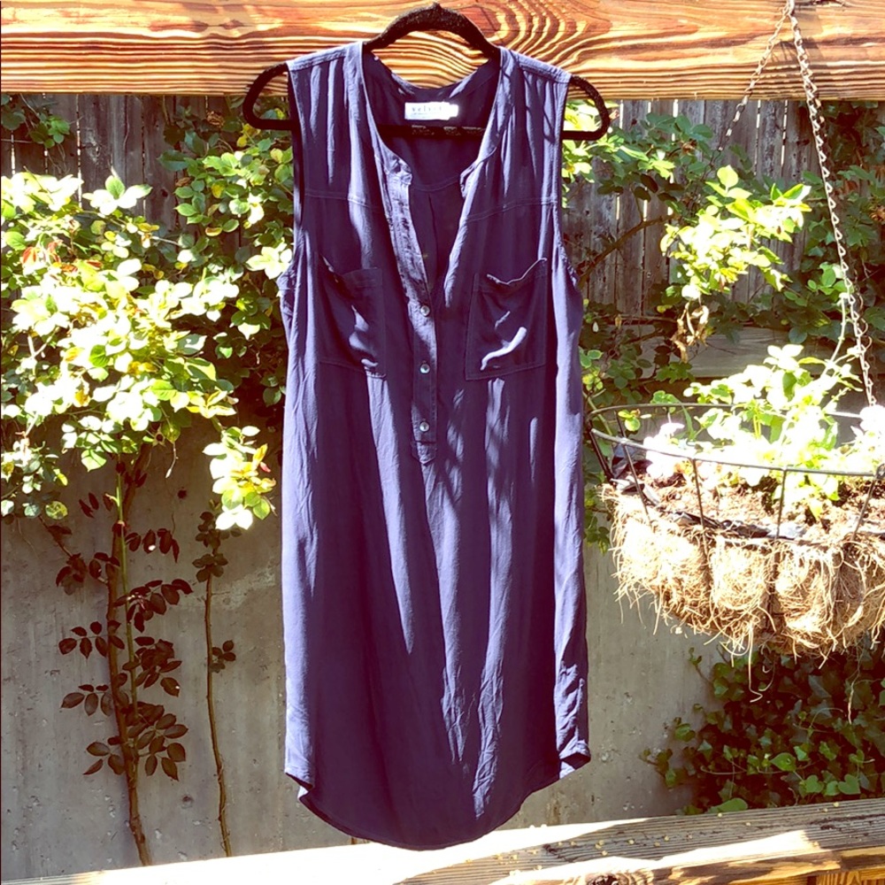 Velvet navy dress